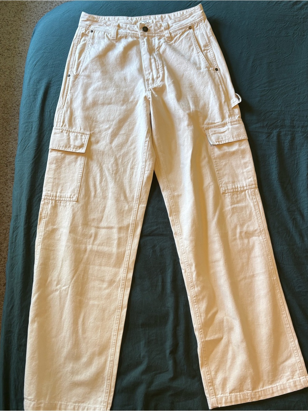 Roxy Cargo Pants in Off-White